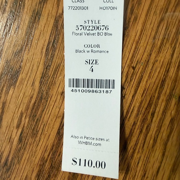 WHBM Floral Cold Shoulder Blouse - Picture 7 of 7